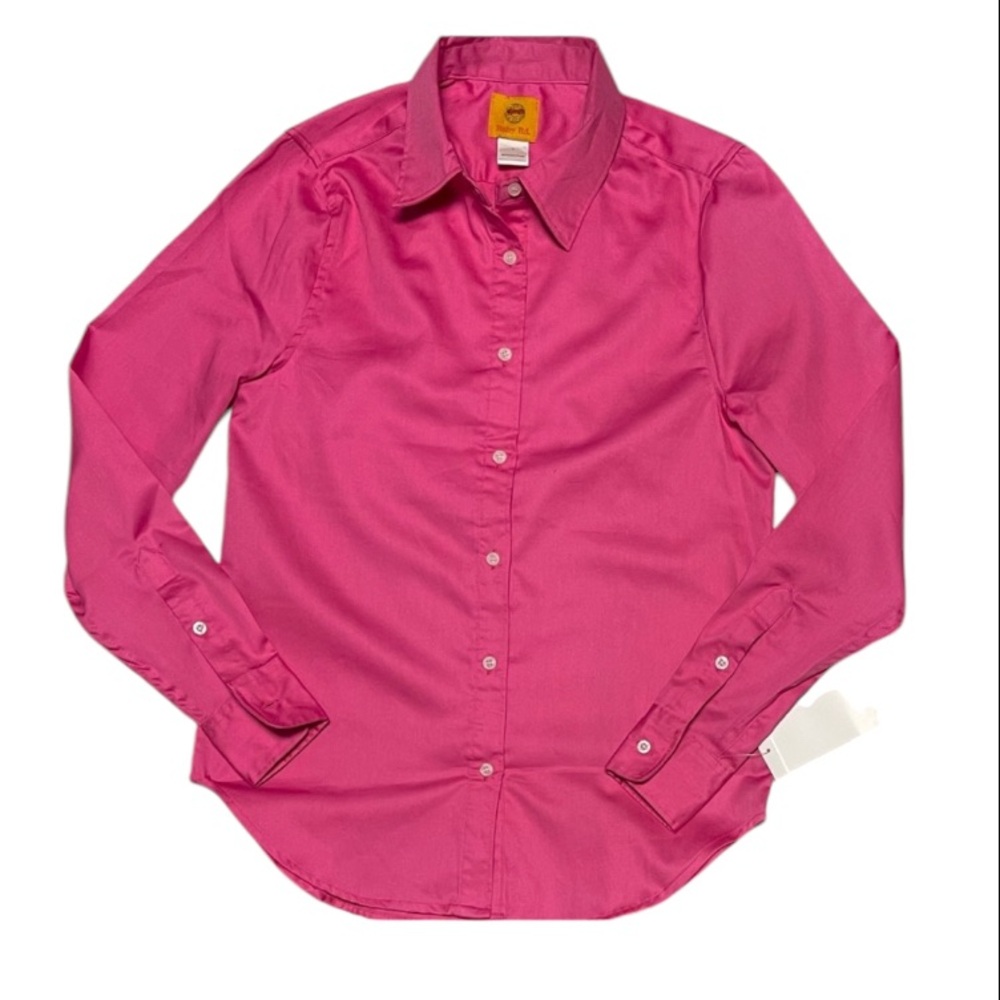 RUBY RD. BUTTON DOWN SHIRT SPREAD COLLAR WOMENS LONG SLEEVE PINK COLOR SIZE 6
